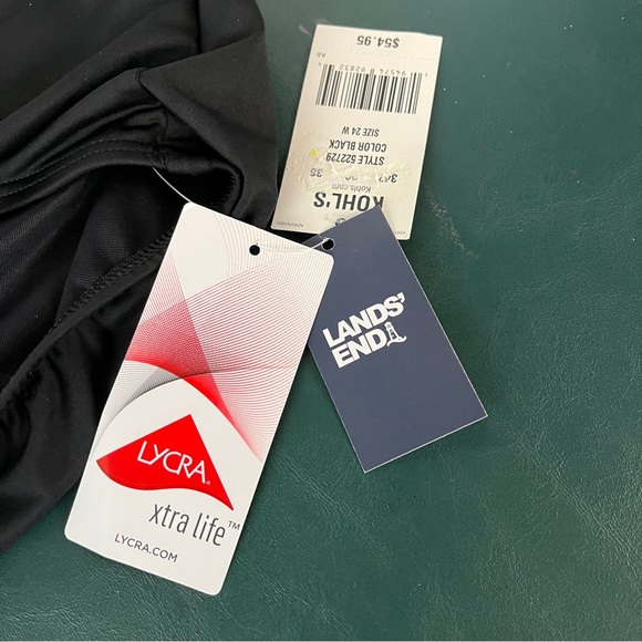 Lands End Swimsuit Bottoms Women’s 24W Tummy Control High Waist Black NWT (26) - Picture 6 of 10